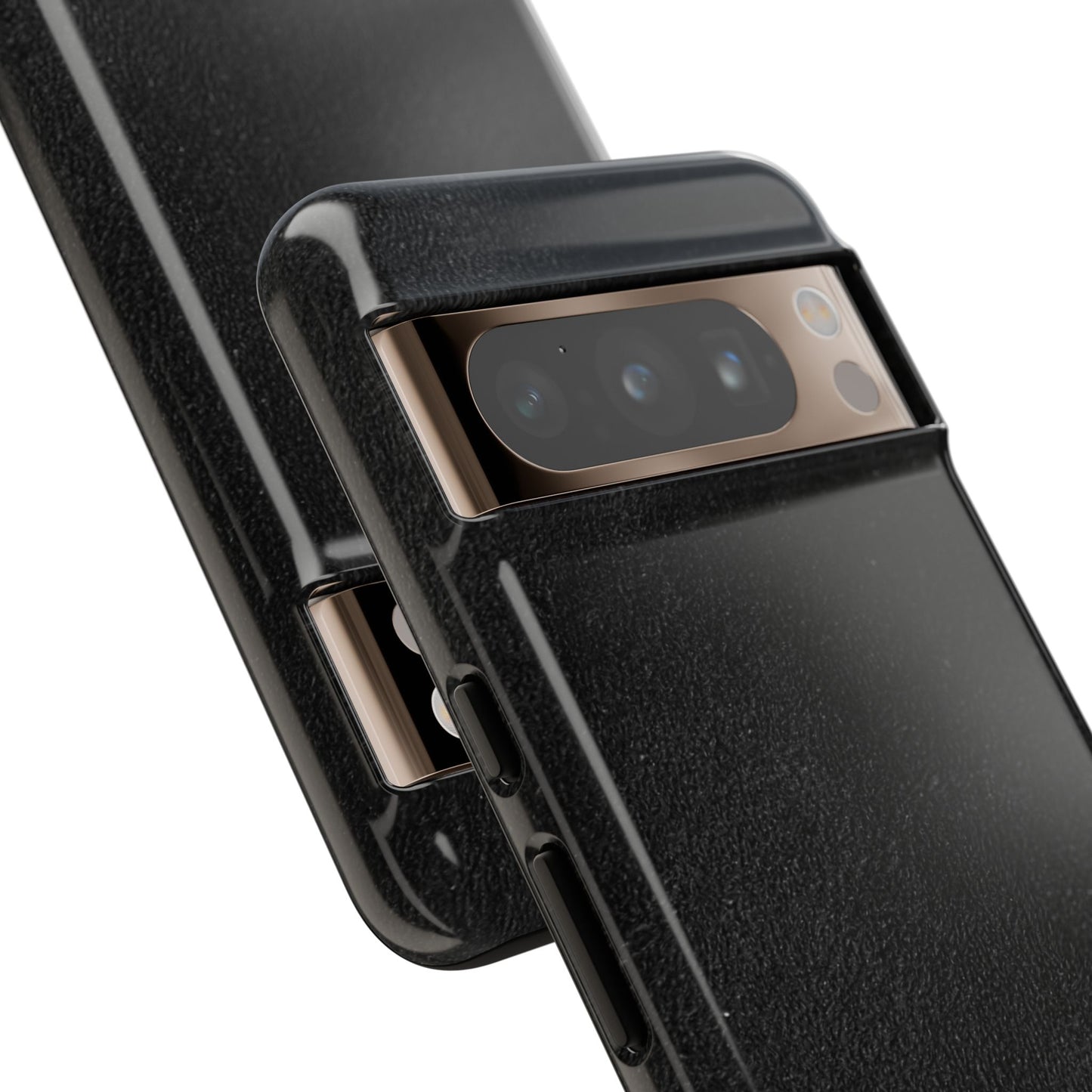 Suede Effect Black Tough Mobile Phone Case