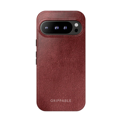 Suede Effect Maroon Tough Mobile Phone Case