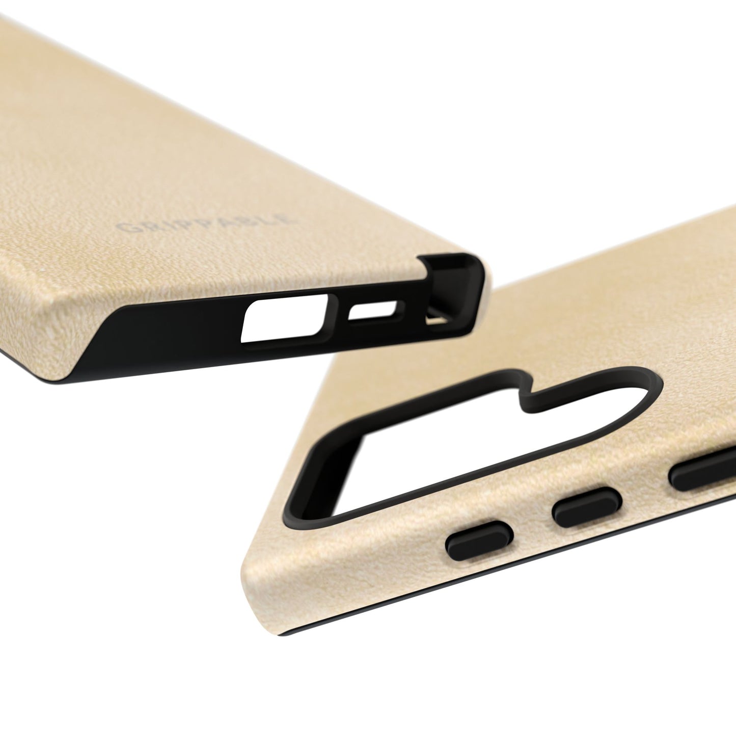 Suede Effect Ecru Tough Mobile Phone Case
