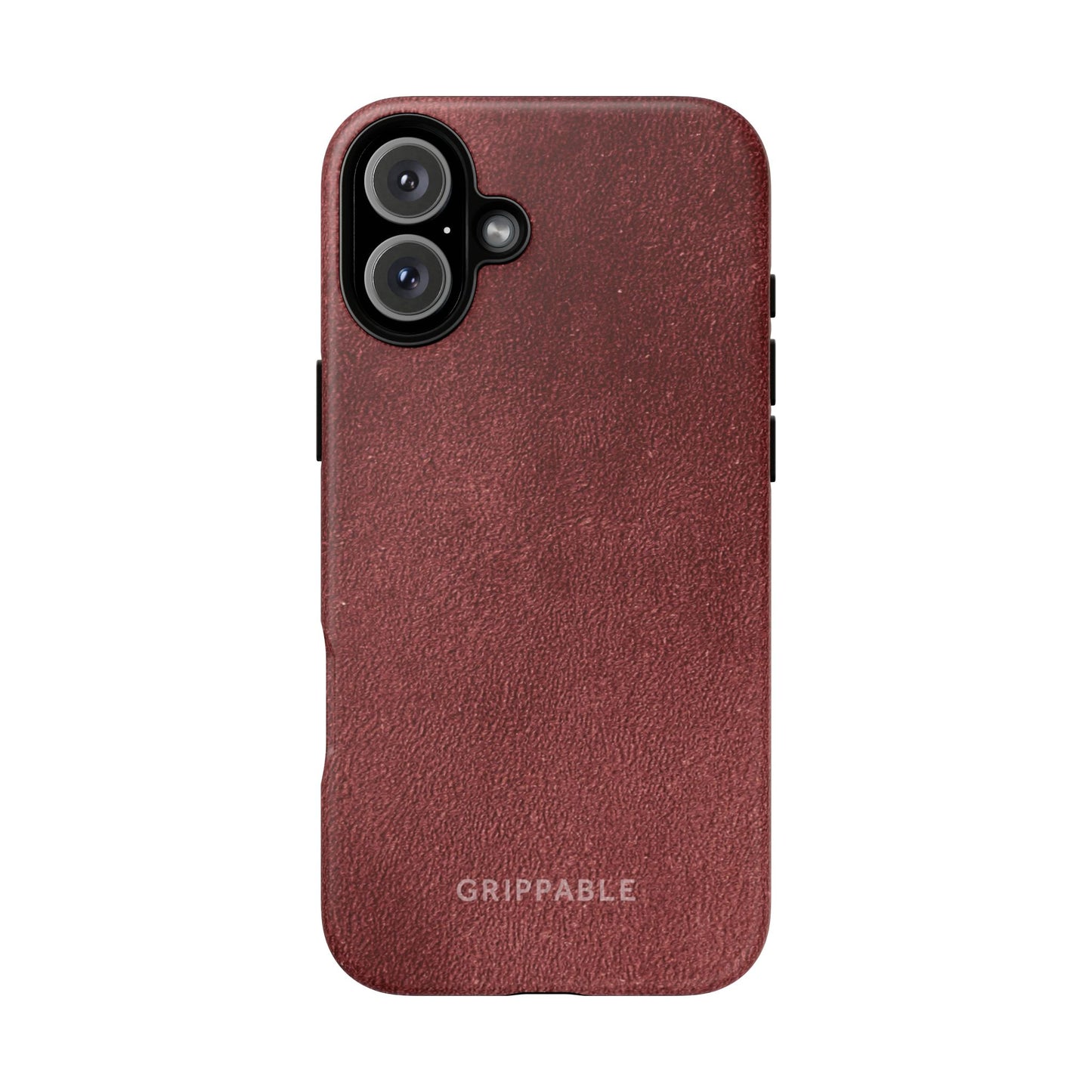 Suede Effect Maroon Tough Mobile Phone Case