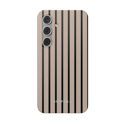 Biscuit Pinstripe Clear Mobile Phone Case