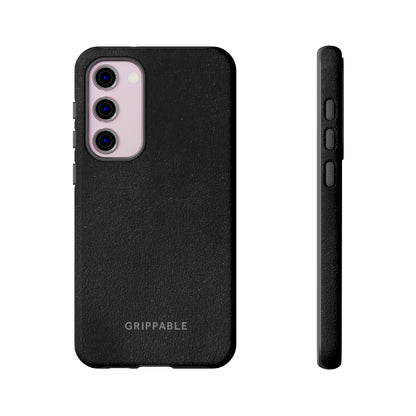 Suede Effect Black Tough Mobile Phone Case