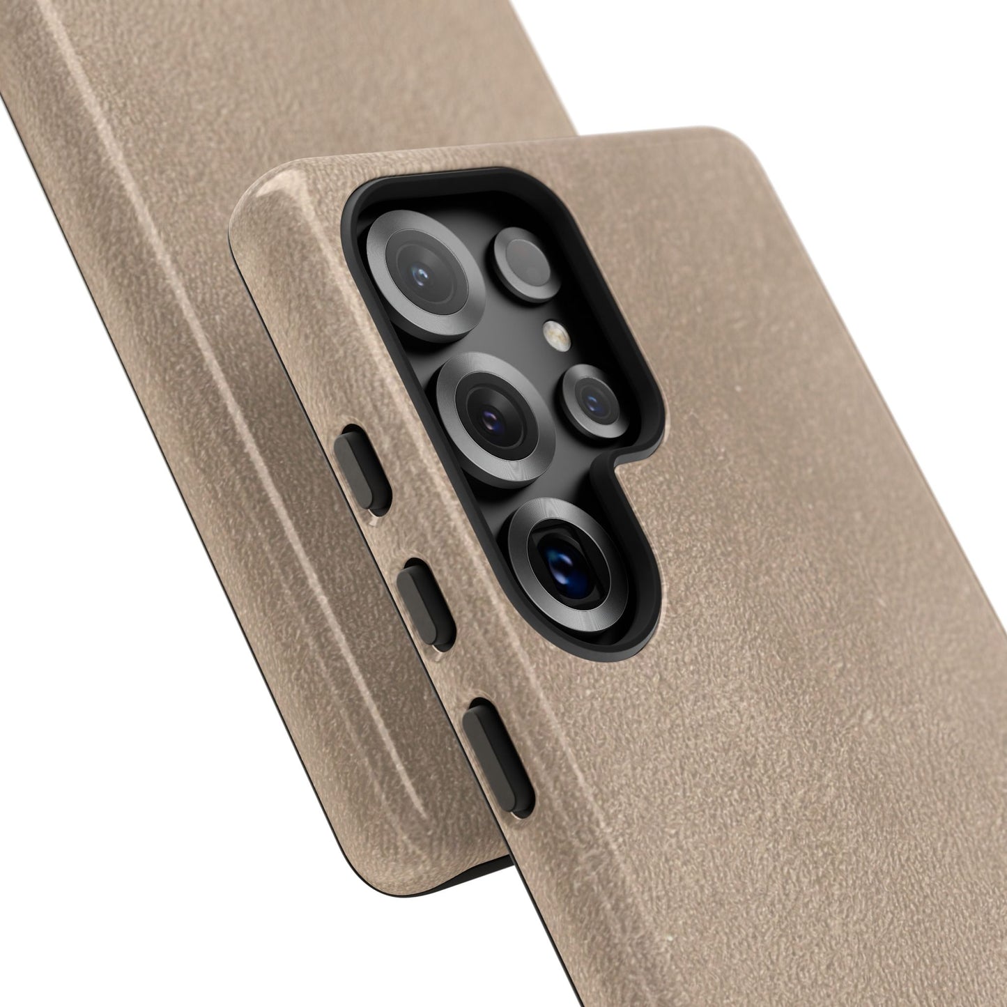 Suede Effect Beige Tough Mobile Phone Case