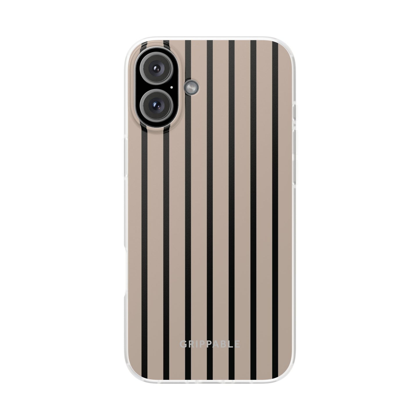Biscuit Pinstripe Clear Mobile Phone Case