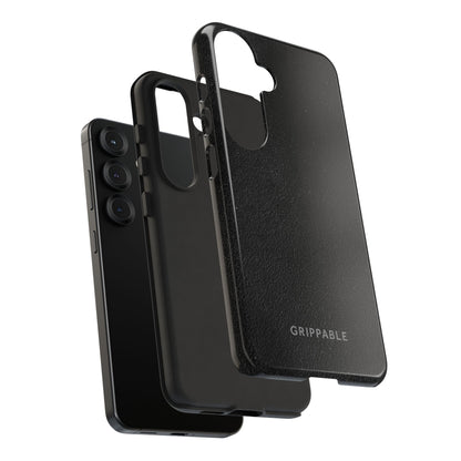 Suede Effect Black Tough Mobile Phone Case