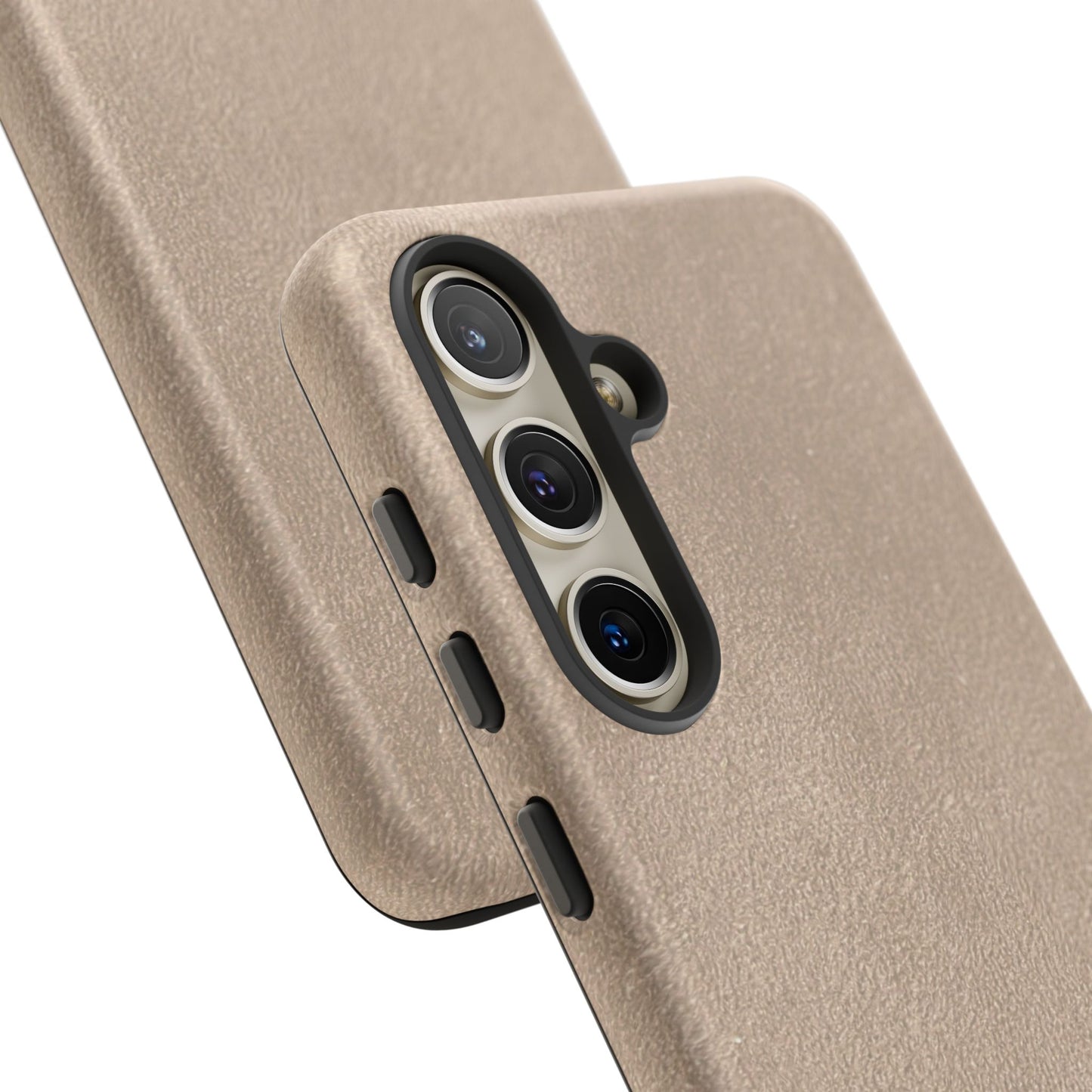 Suede Effect Beige Tough Mobile Phone Case