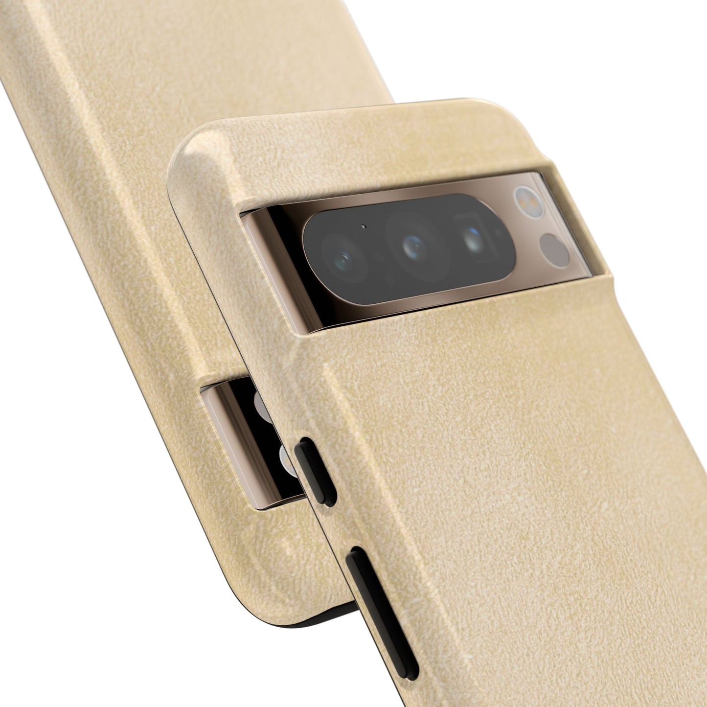 Suede Effect Ecru Tough Mobile Phone Case
