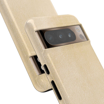 Suede Effect Ecru Tough Mobile Phone Case