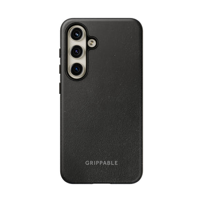 Suede Effect Black Tough Mobile Phone Case