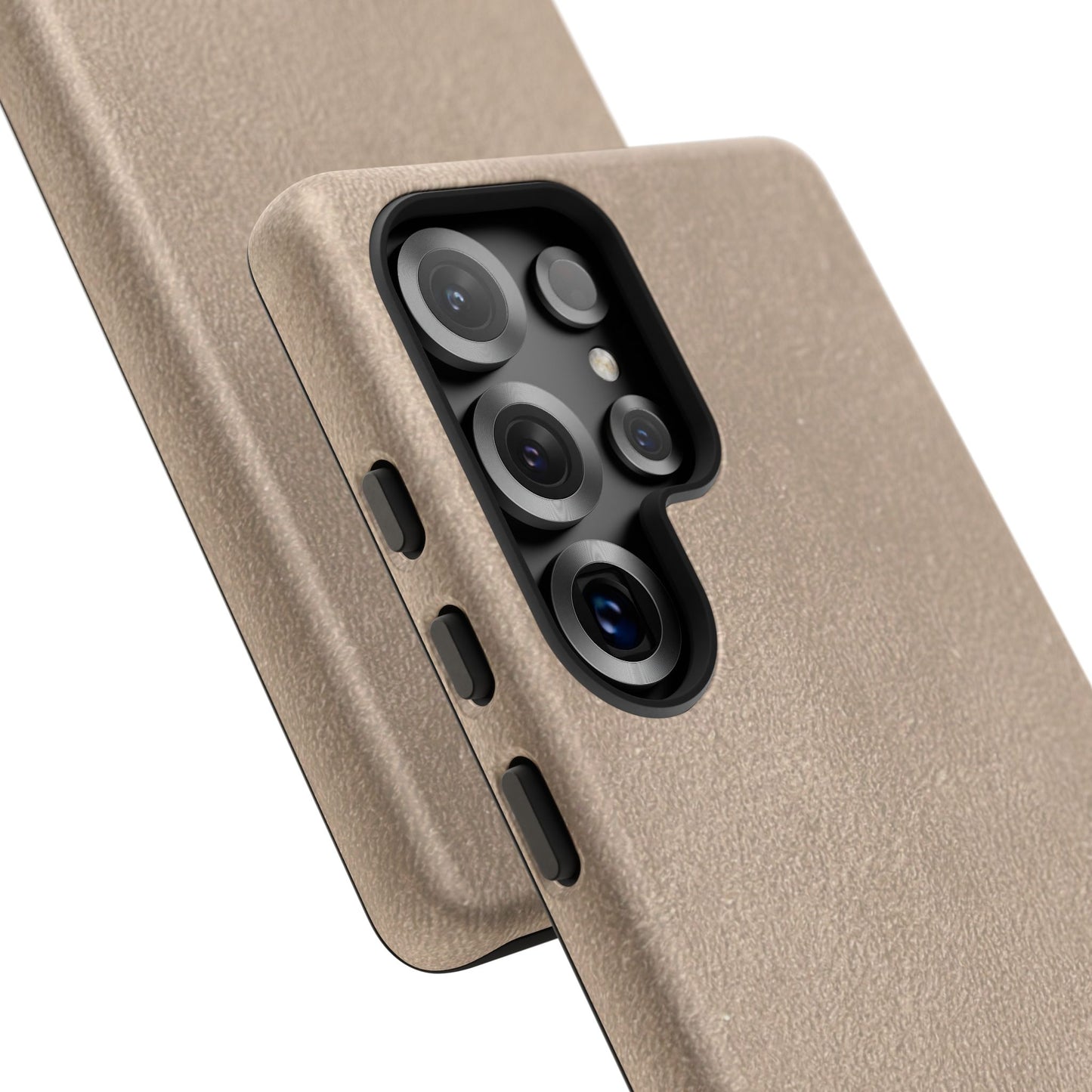 Suede Effect Beige Tough Mobile Phone Case