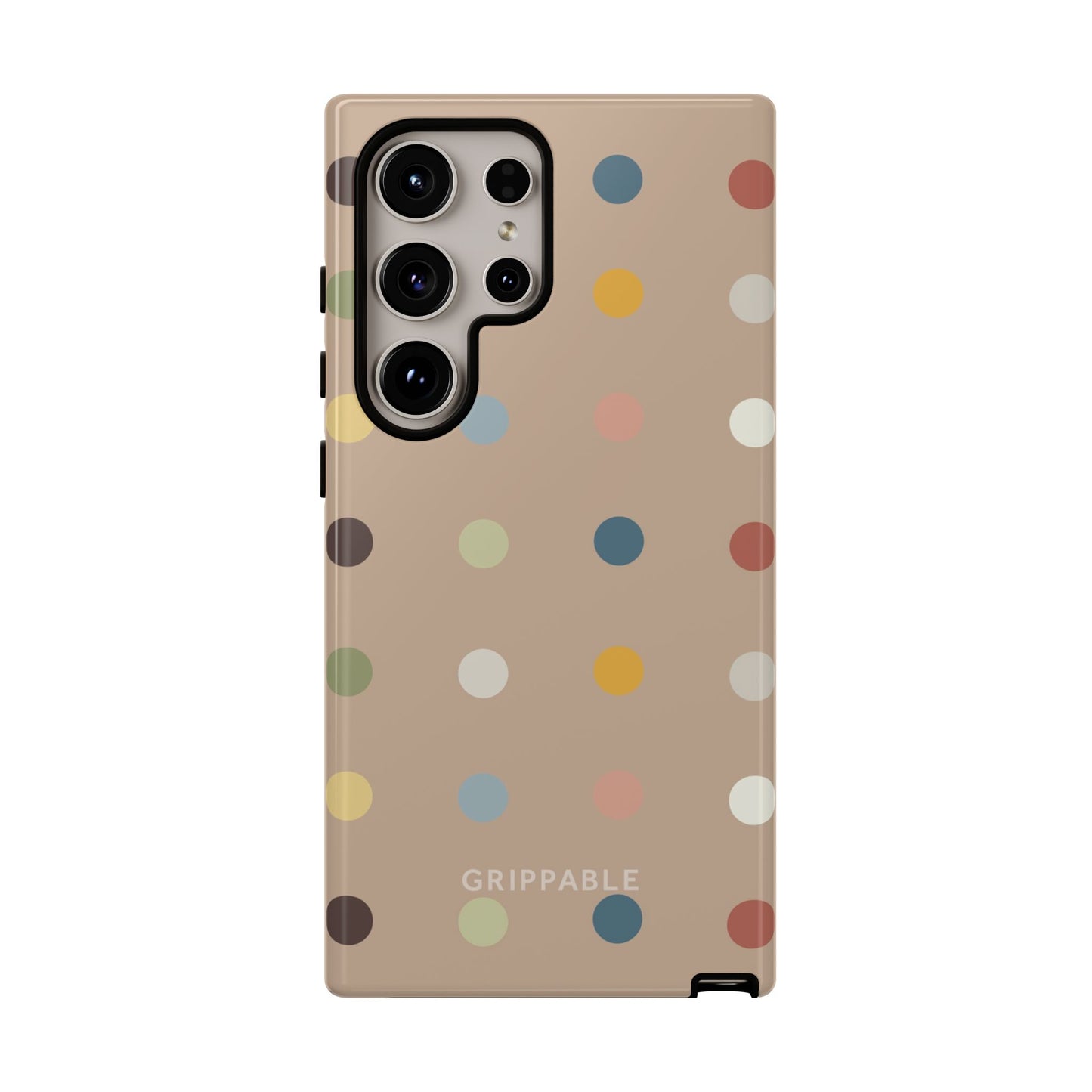 Polka Beige Tough Mobile Phone Case