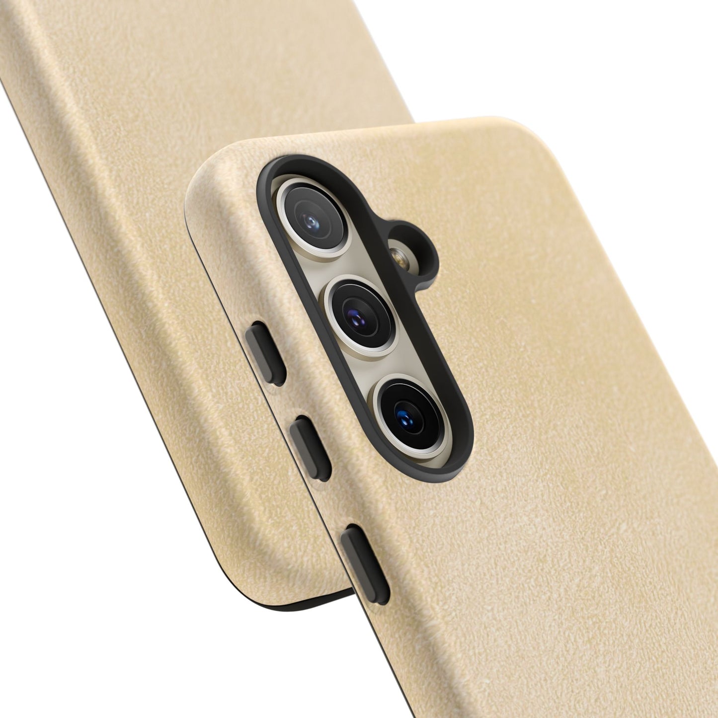 Suede Effect Ecru Tough Mobile Phone Case