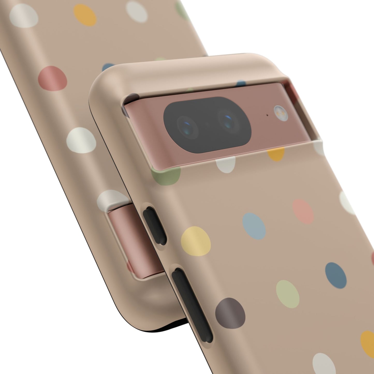 Polka Beige Tough Mobile Phone Case