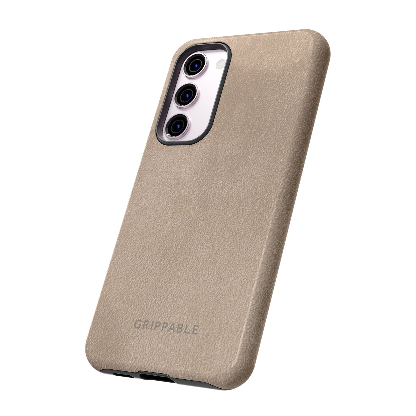 Suede Effect Beige Tough Mobile Phone Case