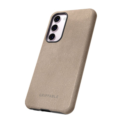 Suede Effect Beige Tough Mobile Phone Case