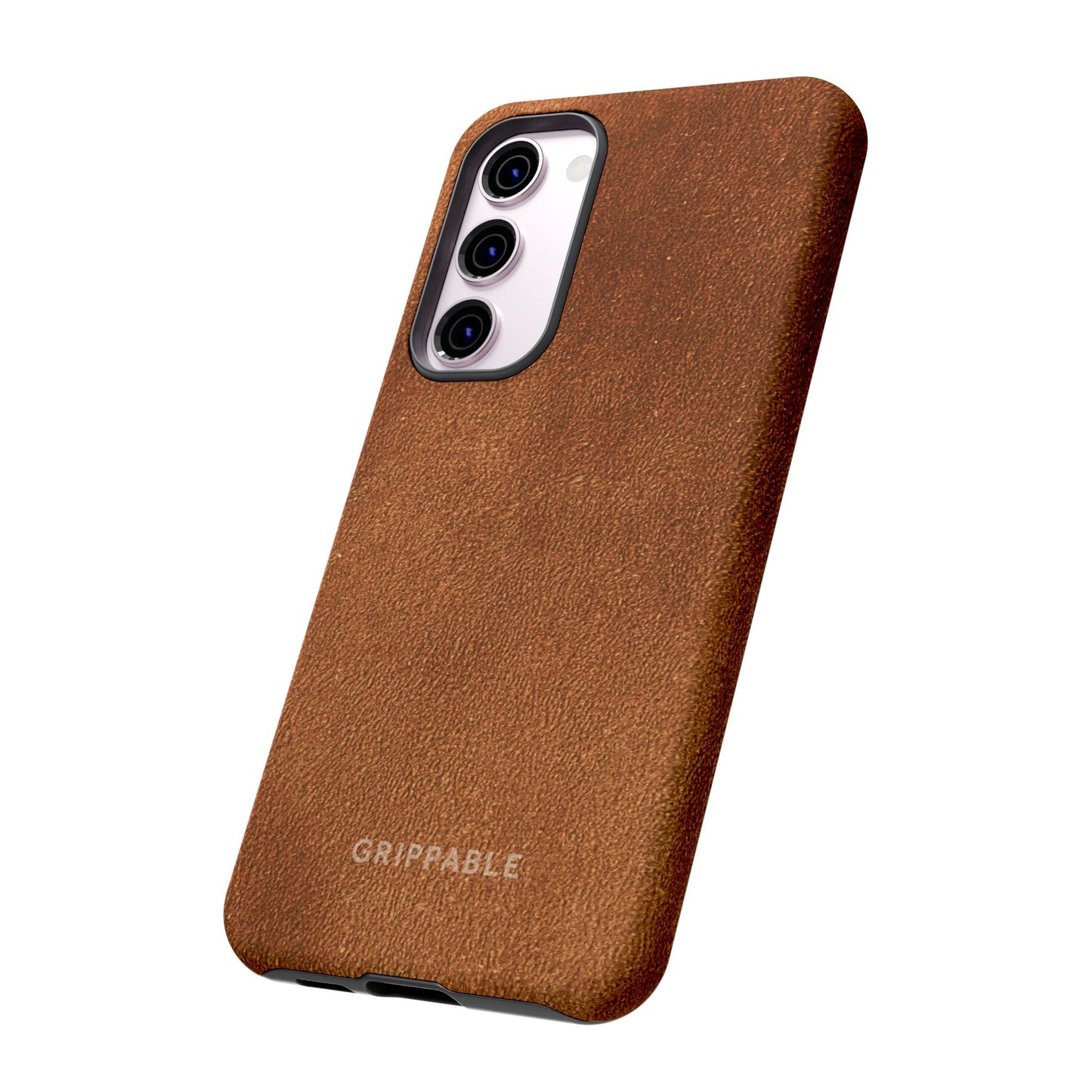 Suede Effect Tan Tough Mobile Phone Case