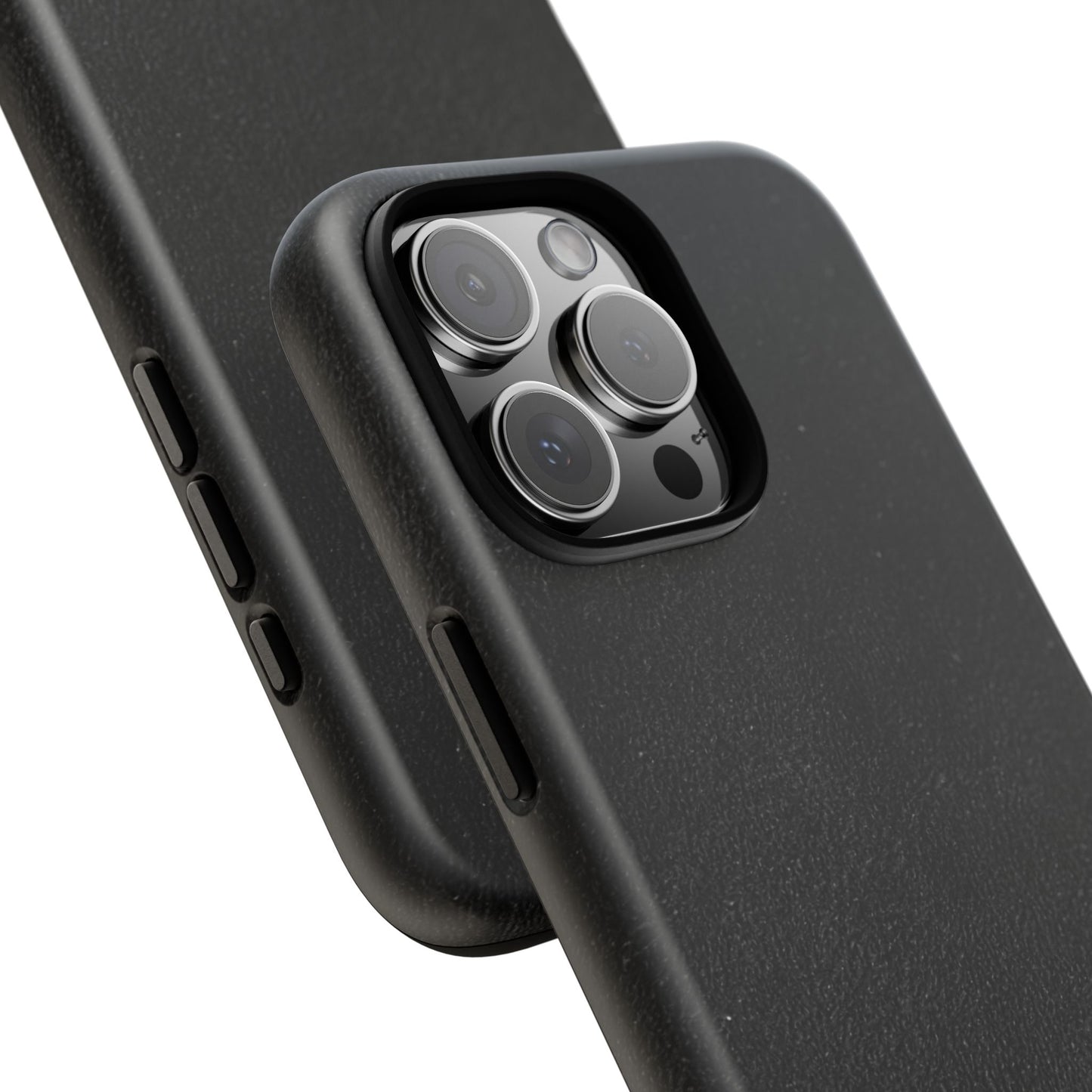 Suede Effect Black Tough Mobile Phone Case