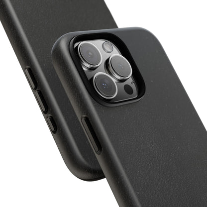 Suede Effect Black Tough Mobile Phone Case