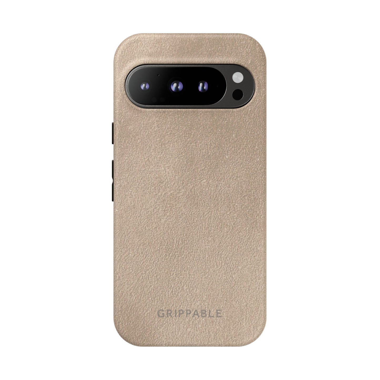 Suede Effect Beige Tough Mobile Phone Case