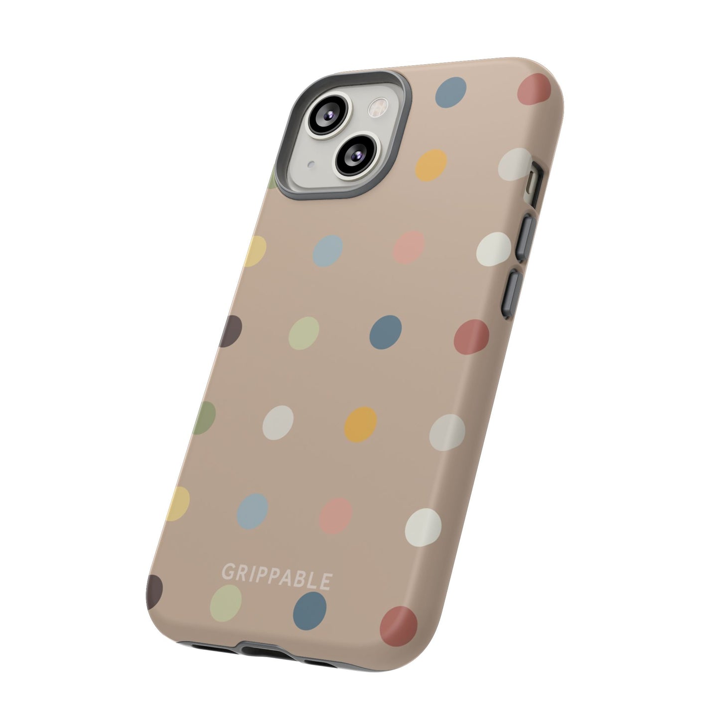 Polka Beige Tough Mobile Phone Case