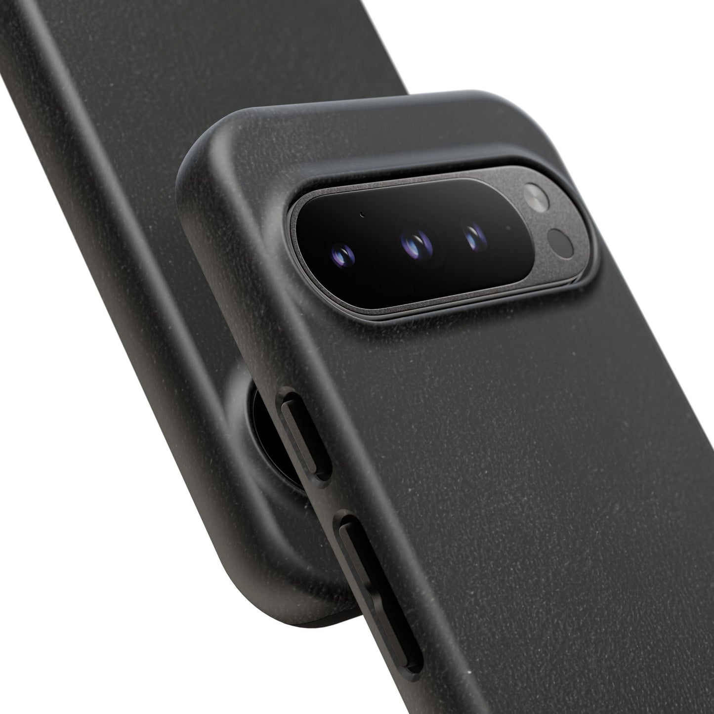 Suede Effect Black Tough Mobile Phone Case