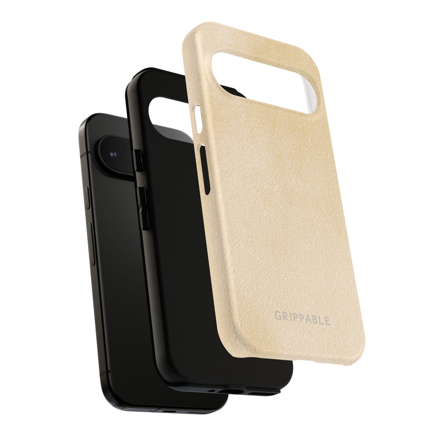Suede Effect Ecru Tough Mobile Phone Case