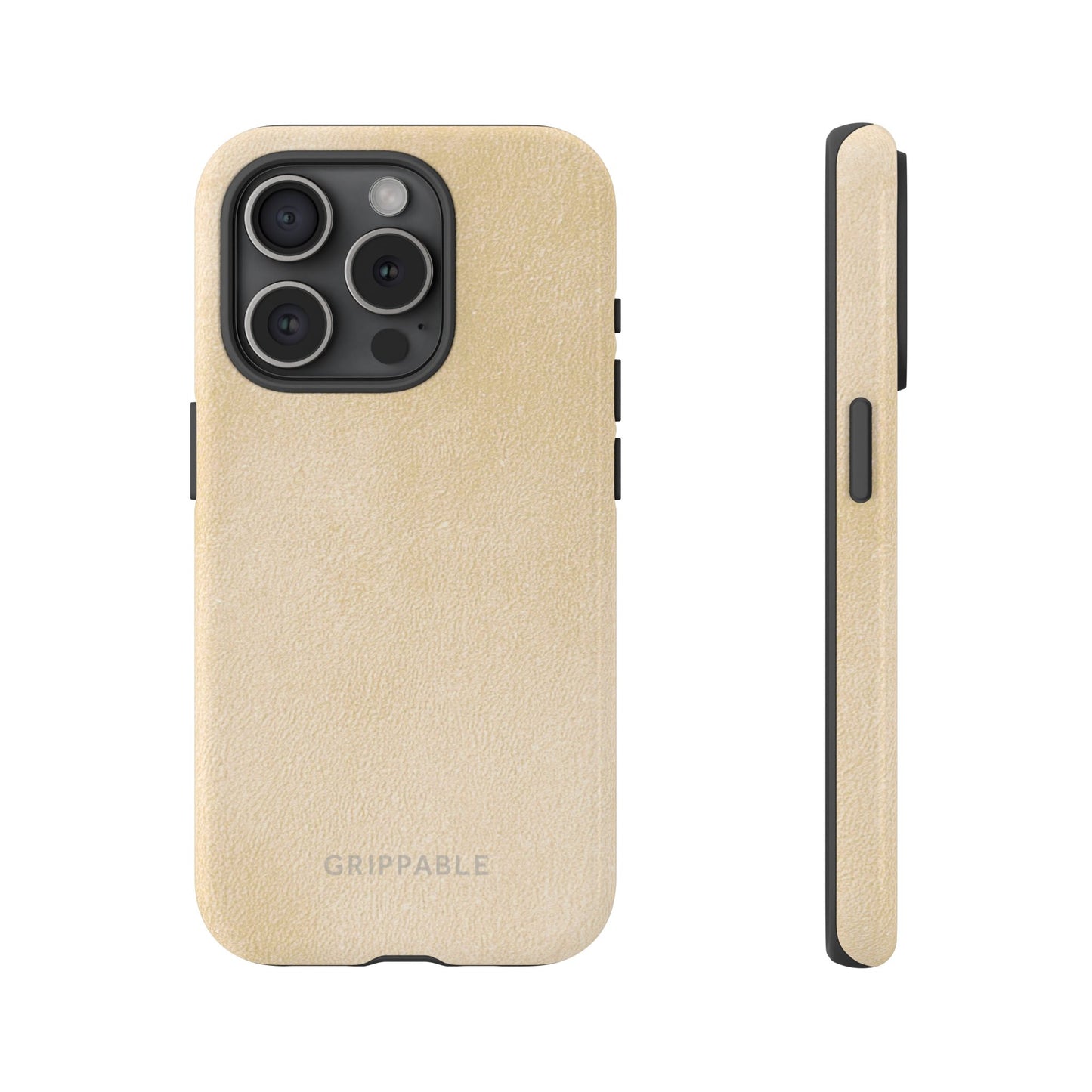 Suede Effect Ecru Tough Mobile Phone Case