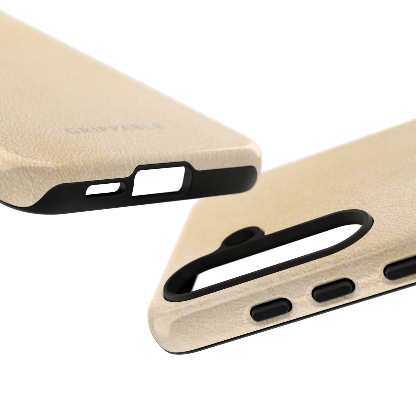 Suede Effect Ecru Tough Mobile Phone Case