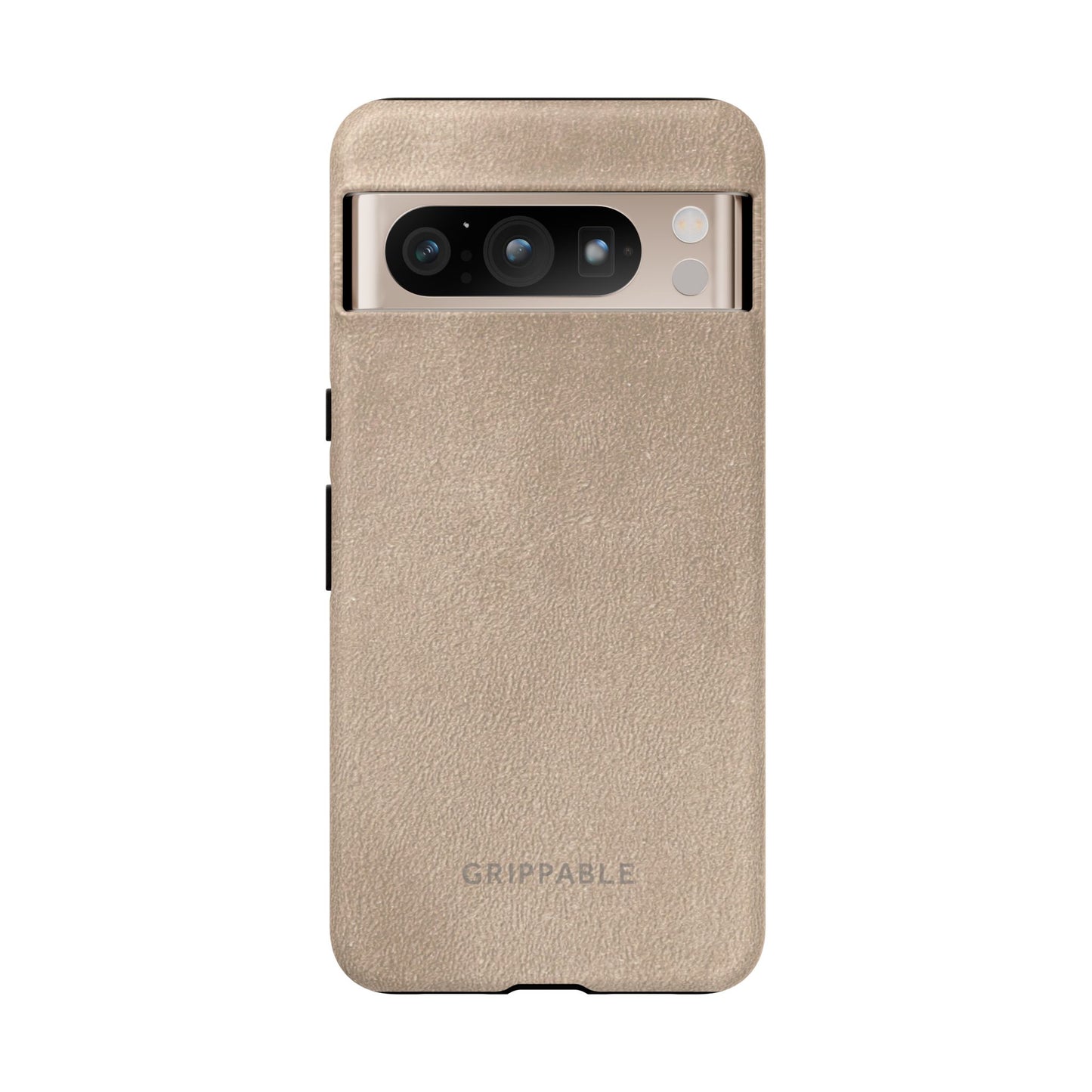 Suede Effect Beige Tough Mobile Phone Case