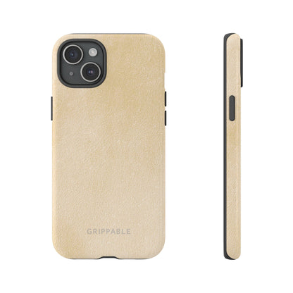 Suede Effect Ecru Tough Mobile Phone Case