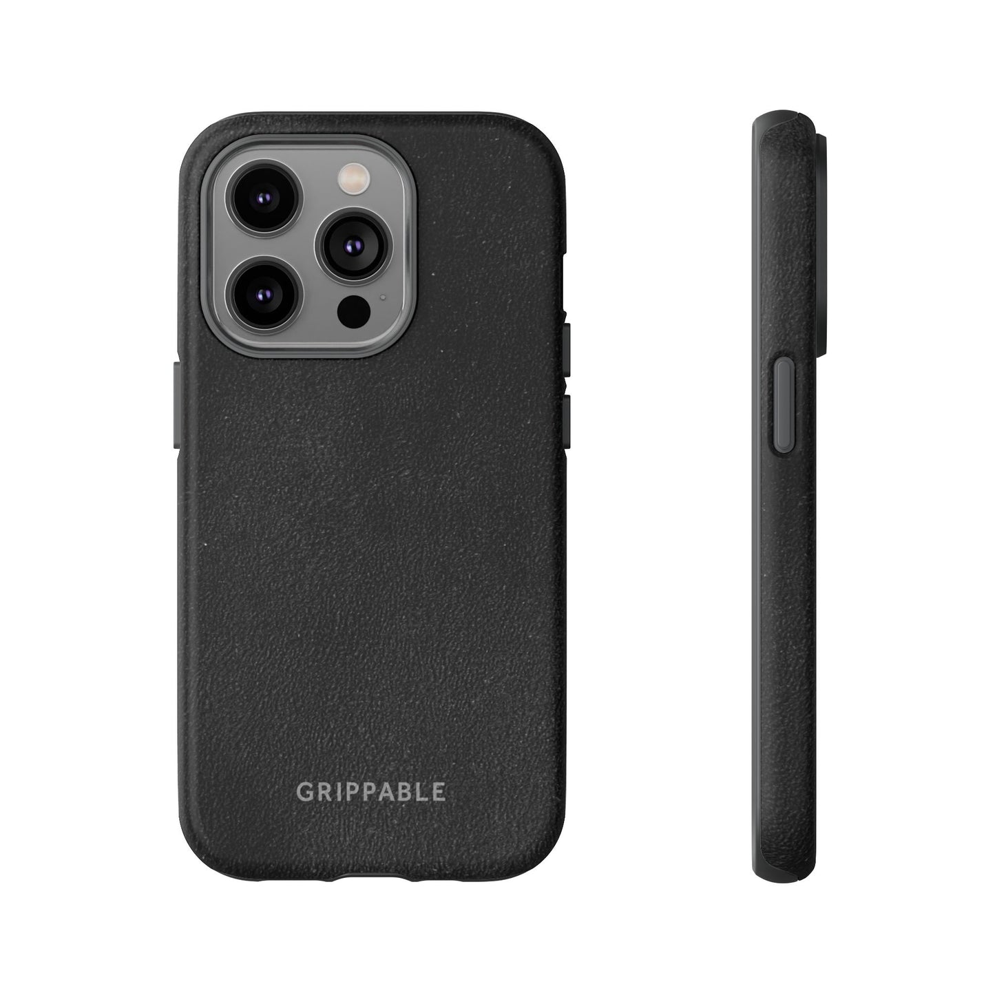Suede Effect Black Tough Mobile Phone Case