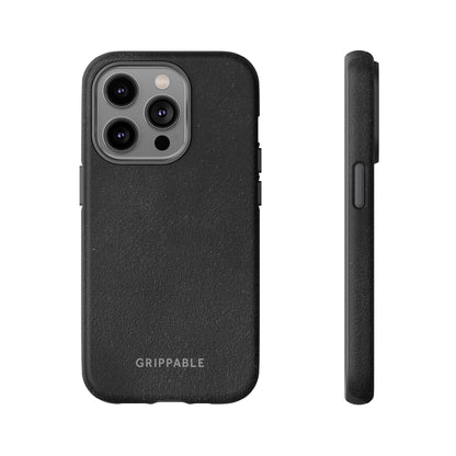 Suede Effect Black Tough Mobile Phone Case