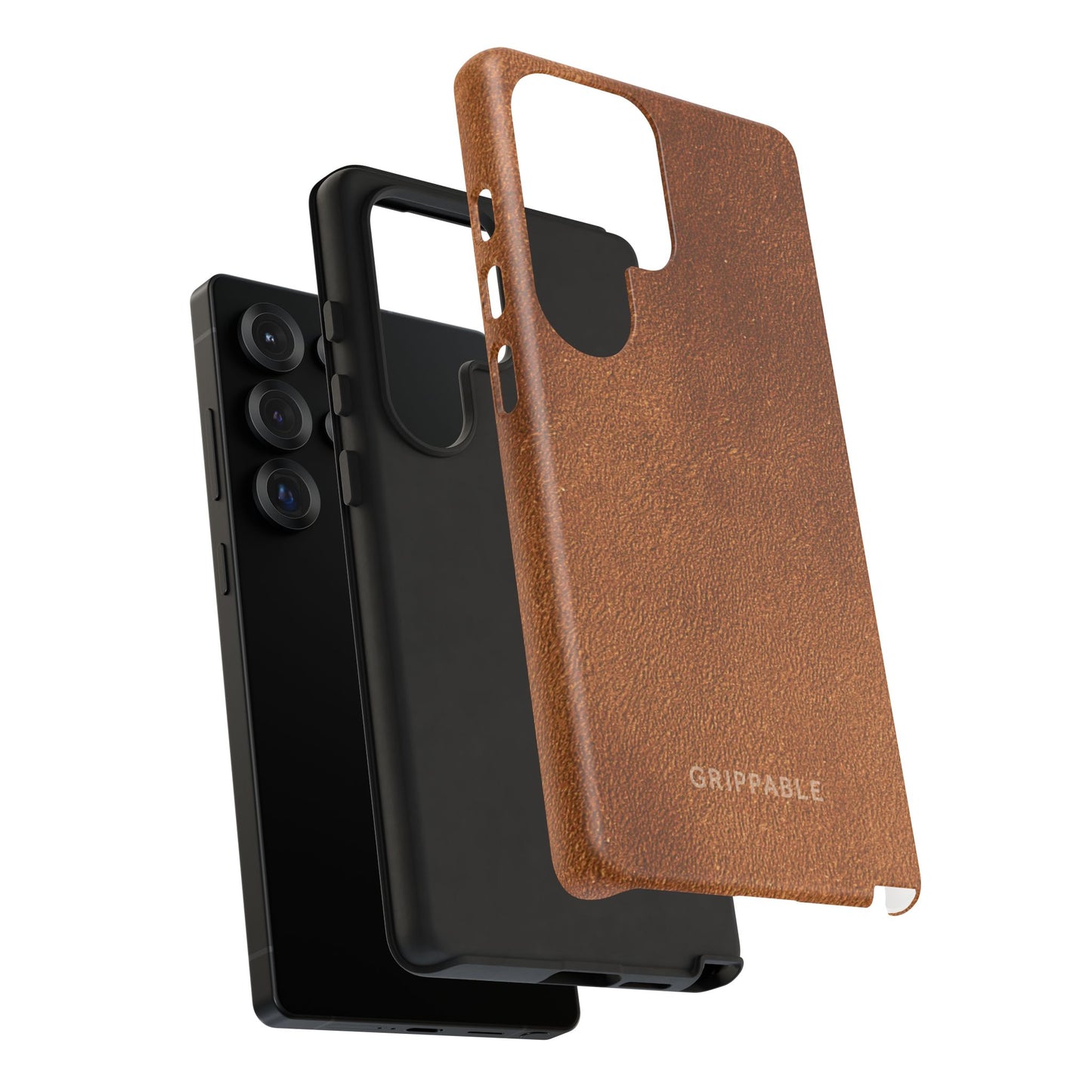 Suede Effect Tan Tough Mobile Phone Case