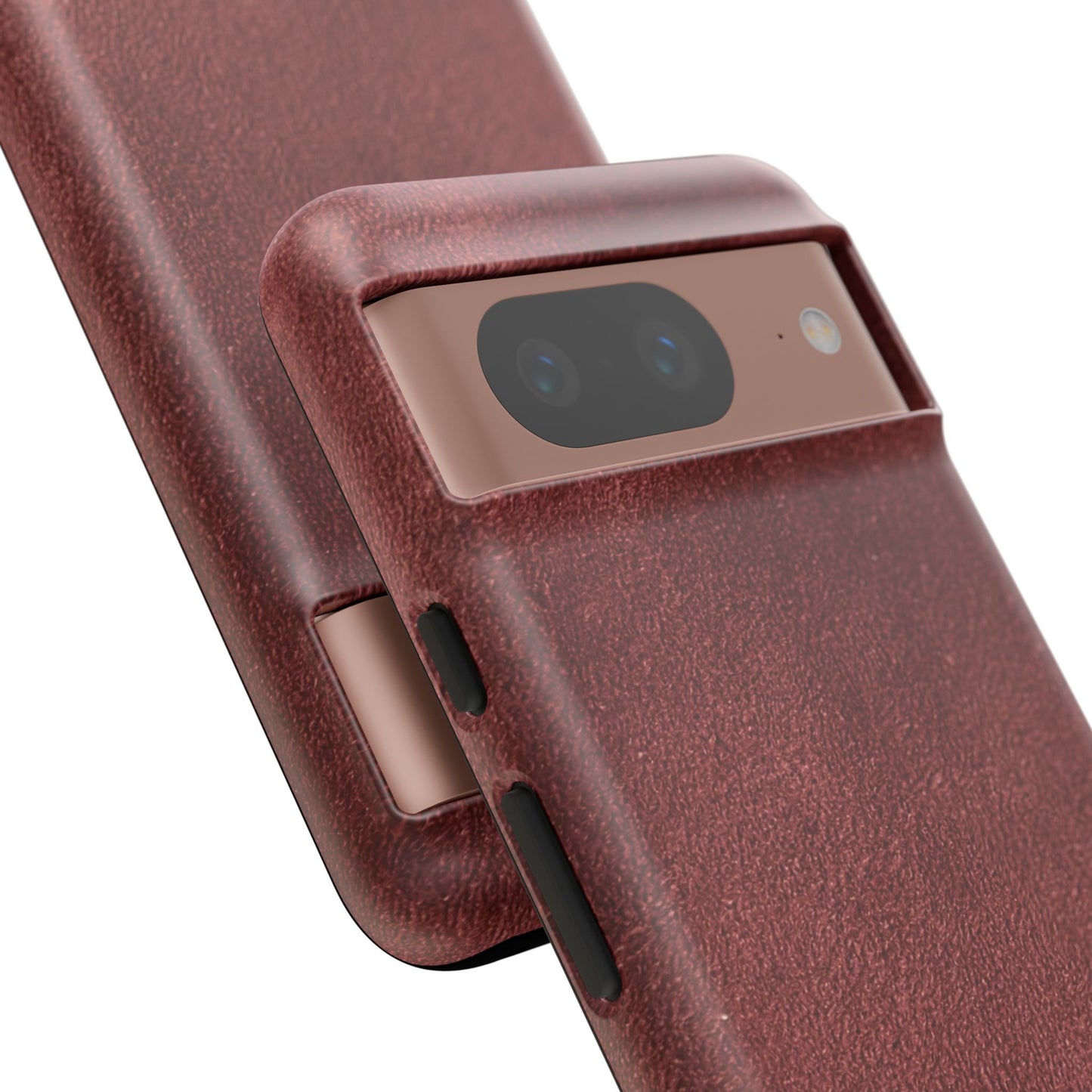 Suede Effect Maroon Tough Mobile Phone Case